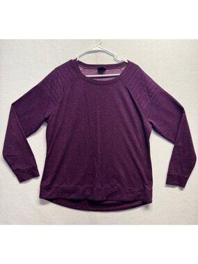 32 Heat Womens Quilted Sleeve Purple Long Sleeve Thermal Top XL